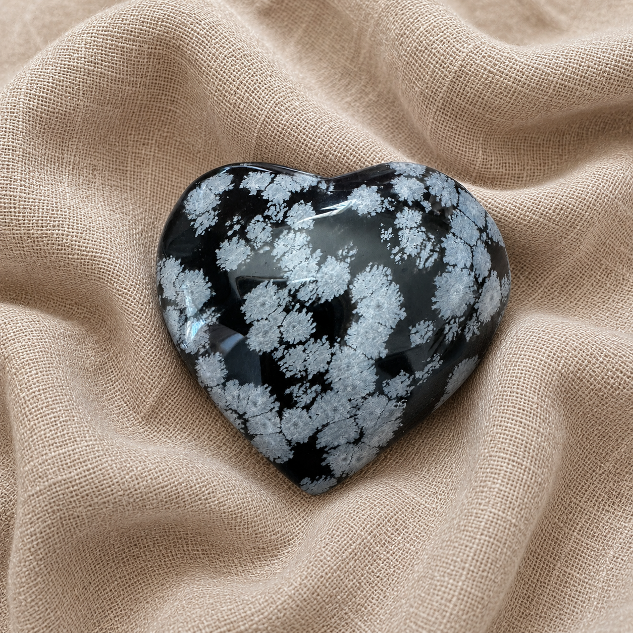 029: Snowflake Obsidian Heart