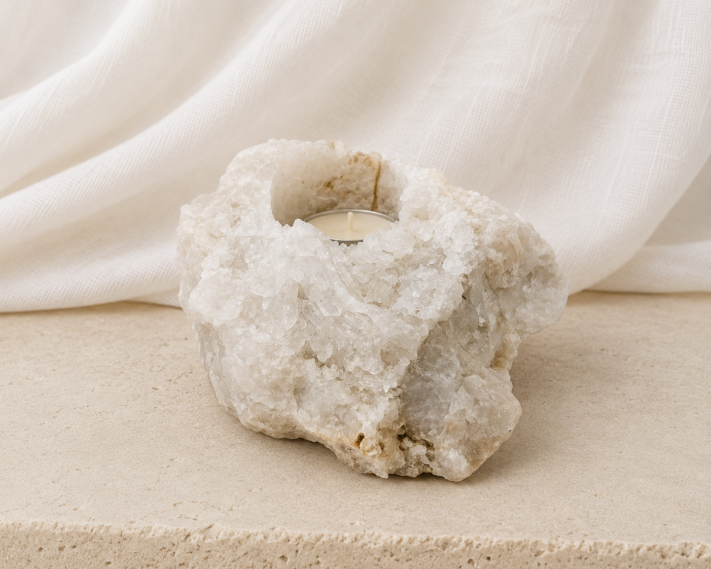 108 Quartz Candle Holder