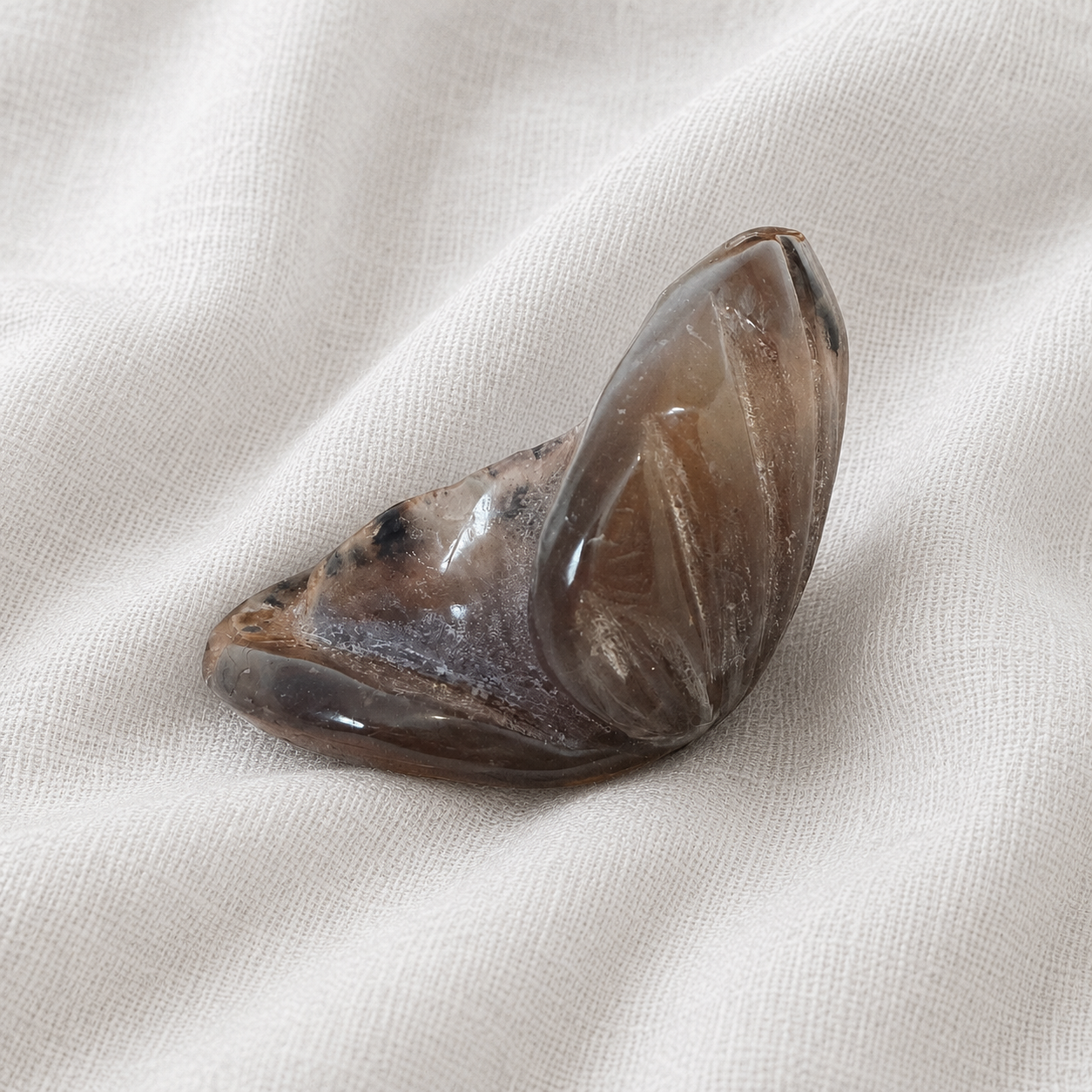 114: Pepper Druzy Agate Clamshell