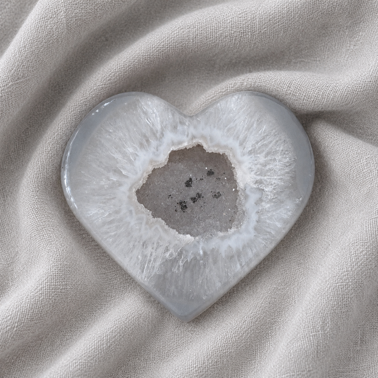 335: Druzy Agate Heart