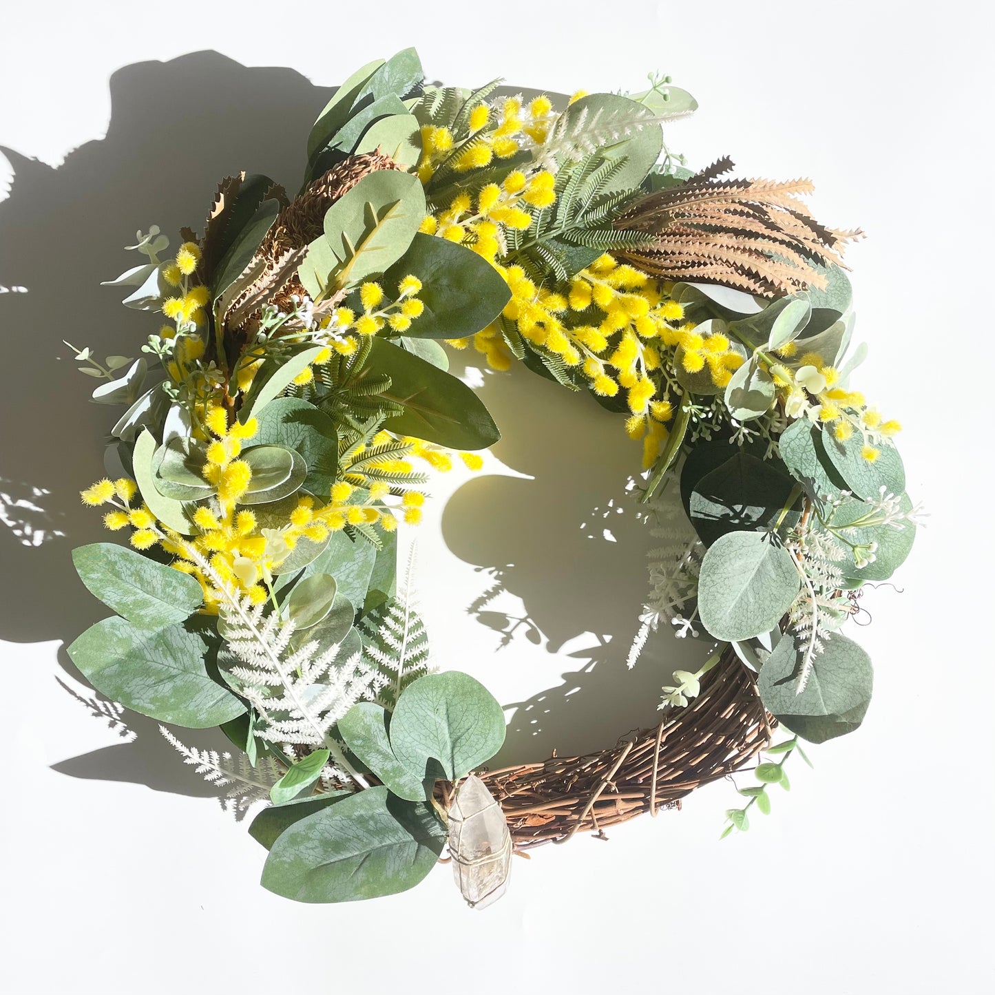 Clear Quartz Floral Wreath