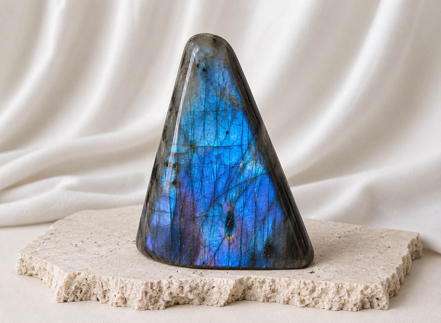 148: Labradorite Statement Freeform With Purple Flash