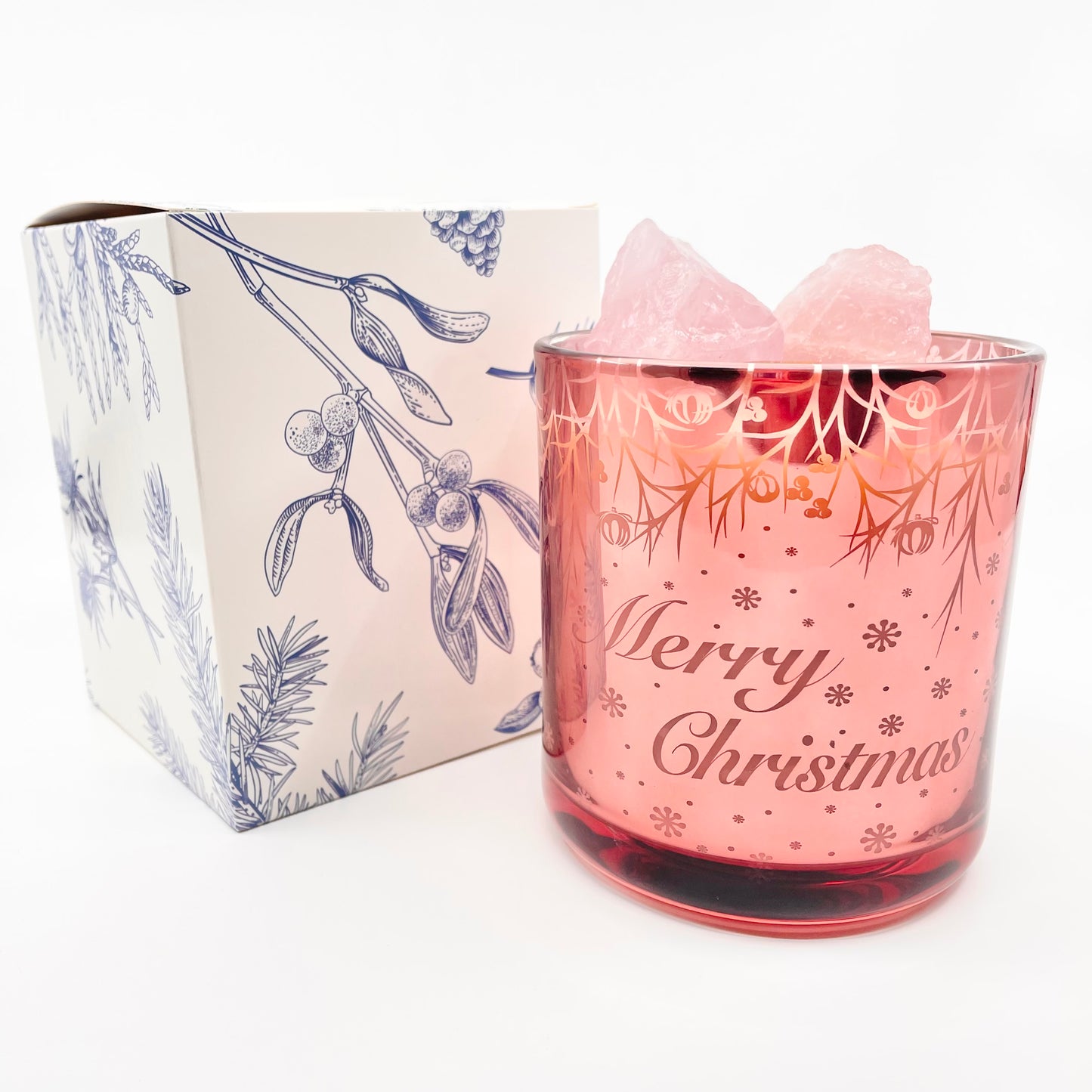 Rose Quartz Christmas Candles