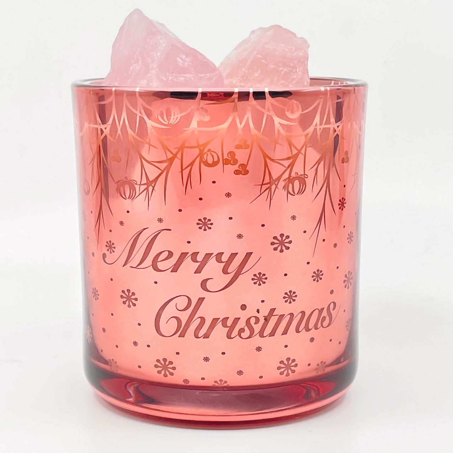 Rose Quartz Christmas Candles