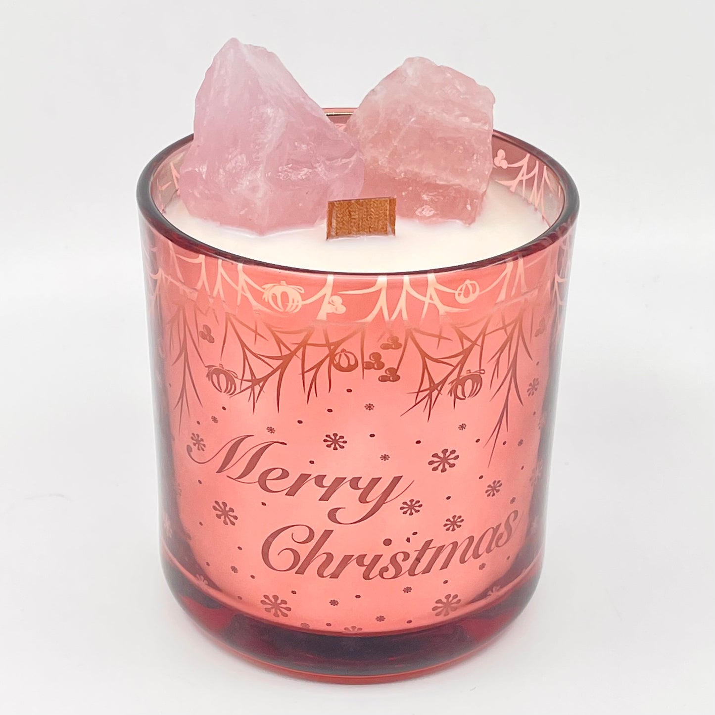 Rose Quartz Christmas Candles