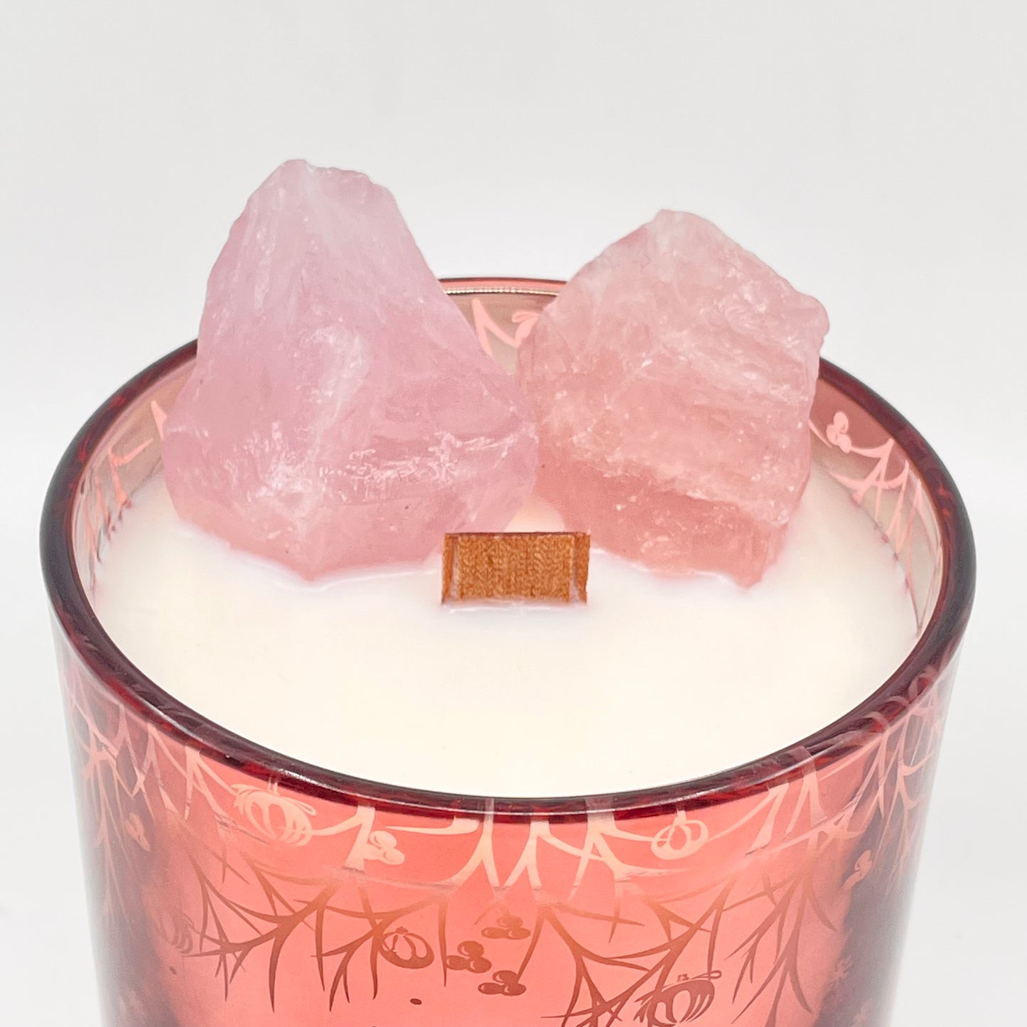 Rose Quartz Christmas Candles