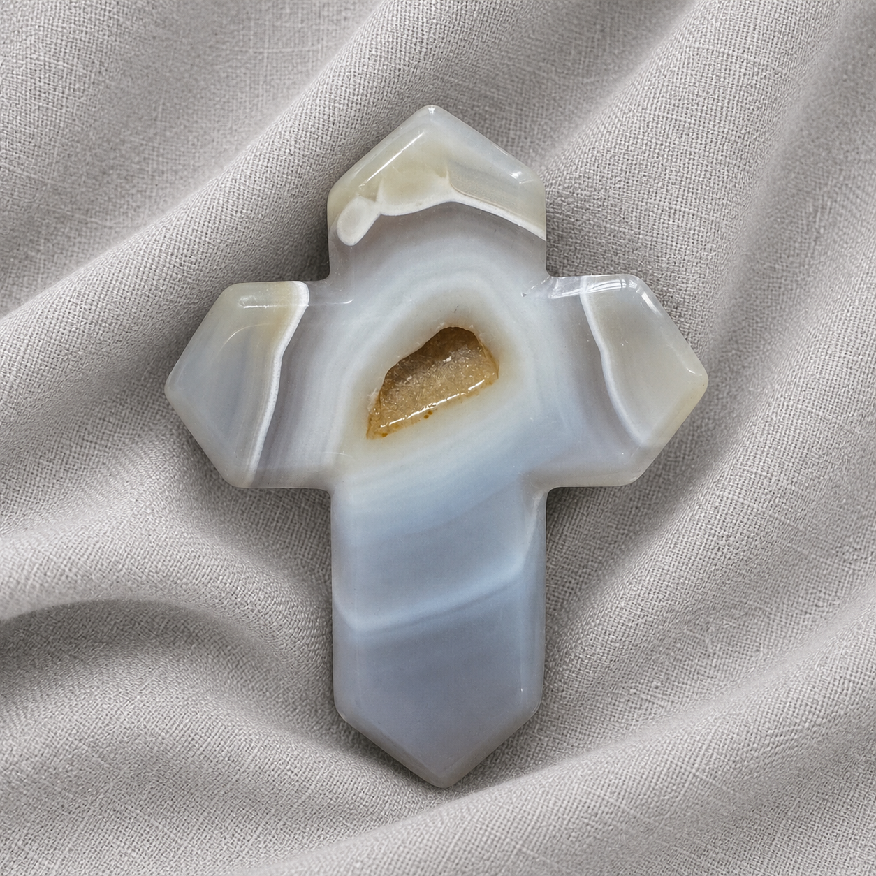 123: Druzy Agate Cross