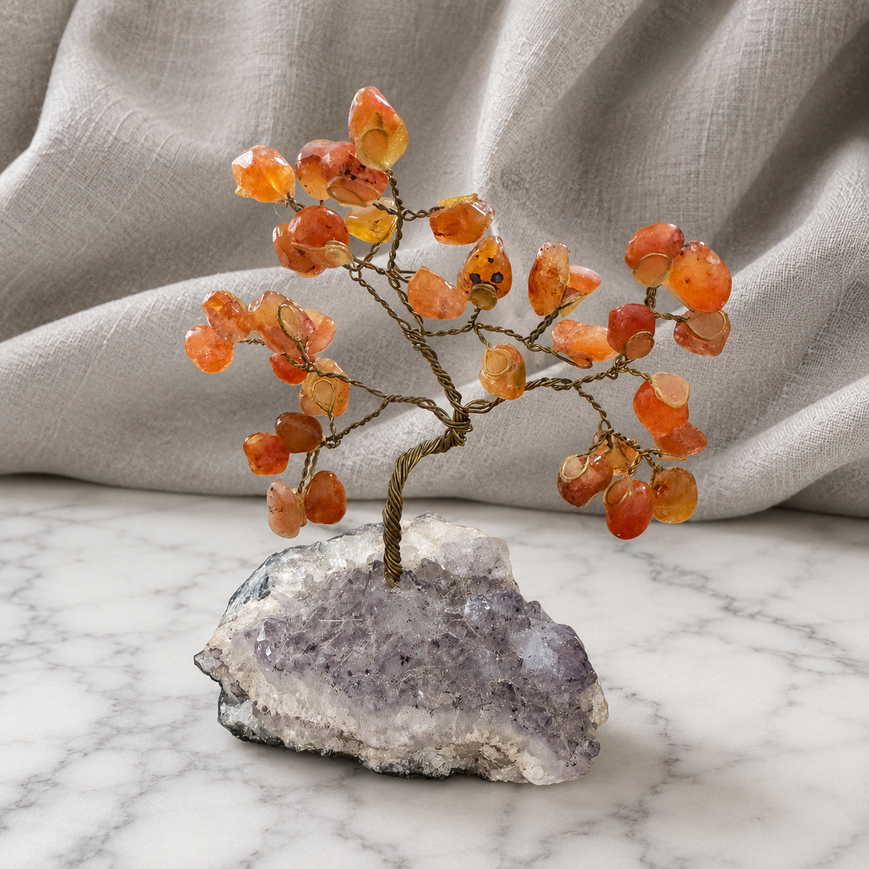 269: Carnelian and Amethyst Bonsai Tree