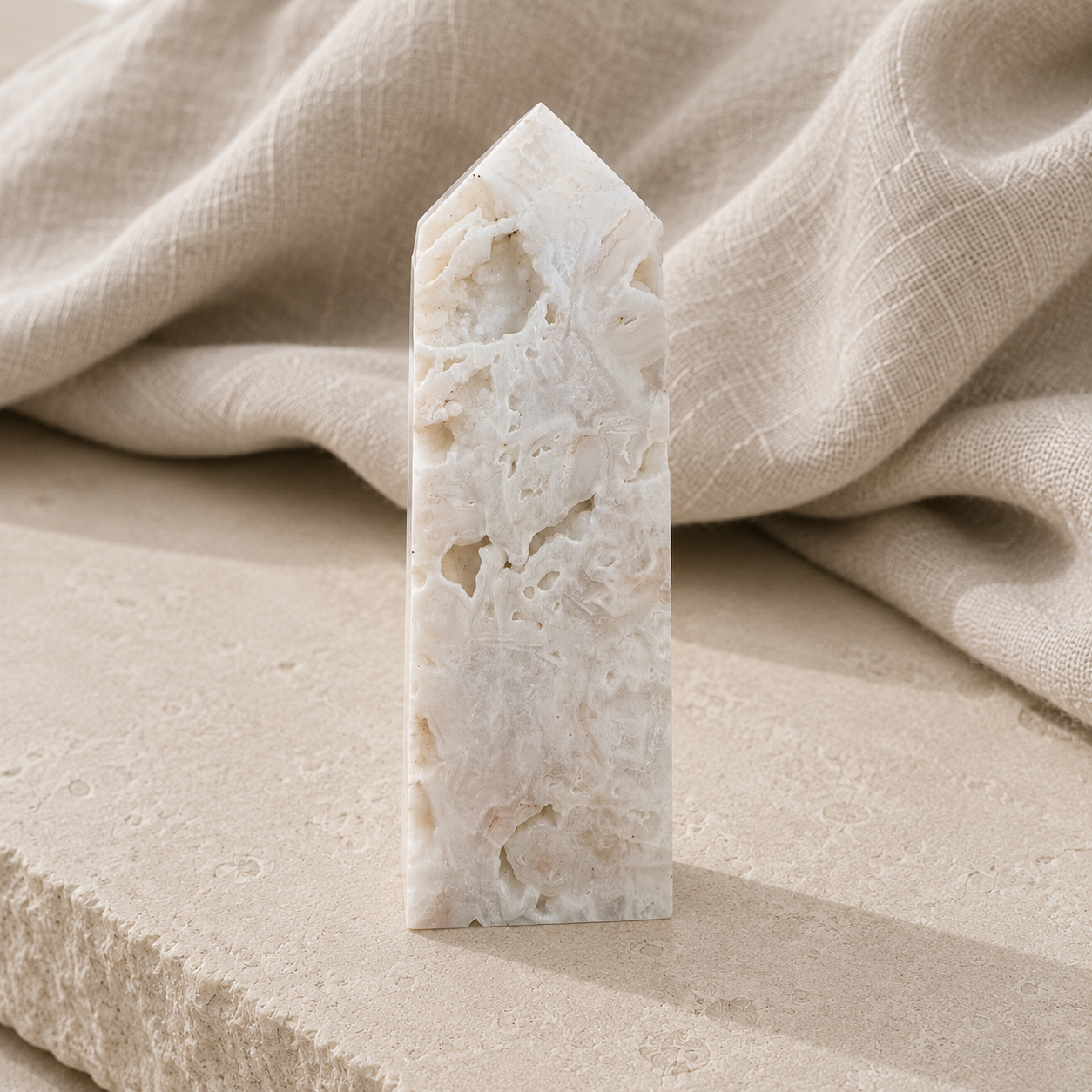 332: White And Pink Sphalerite Tower