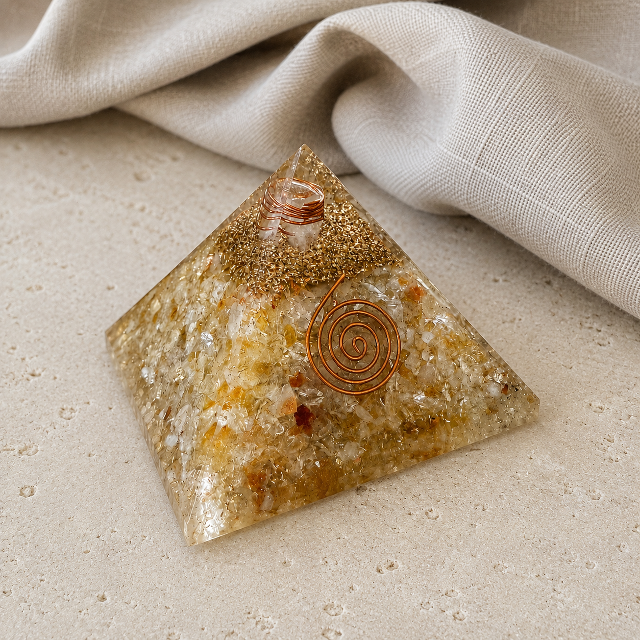 347 Citrine Orgonite Pyramid