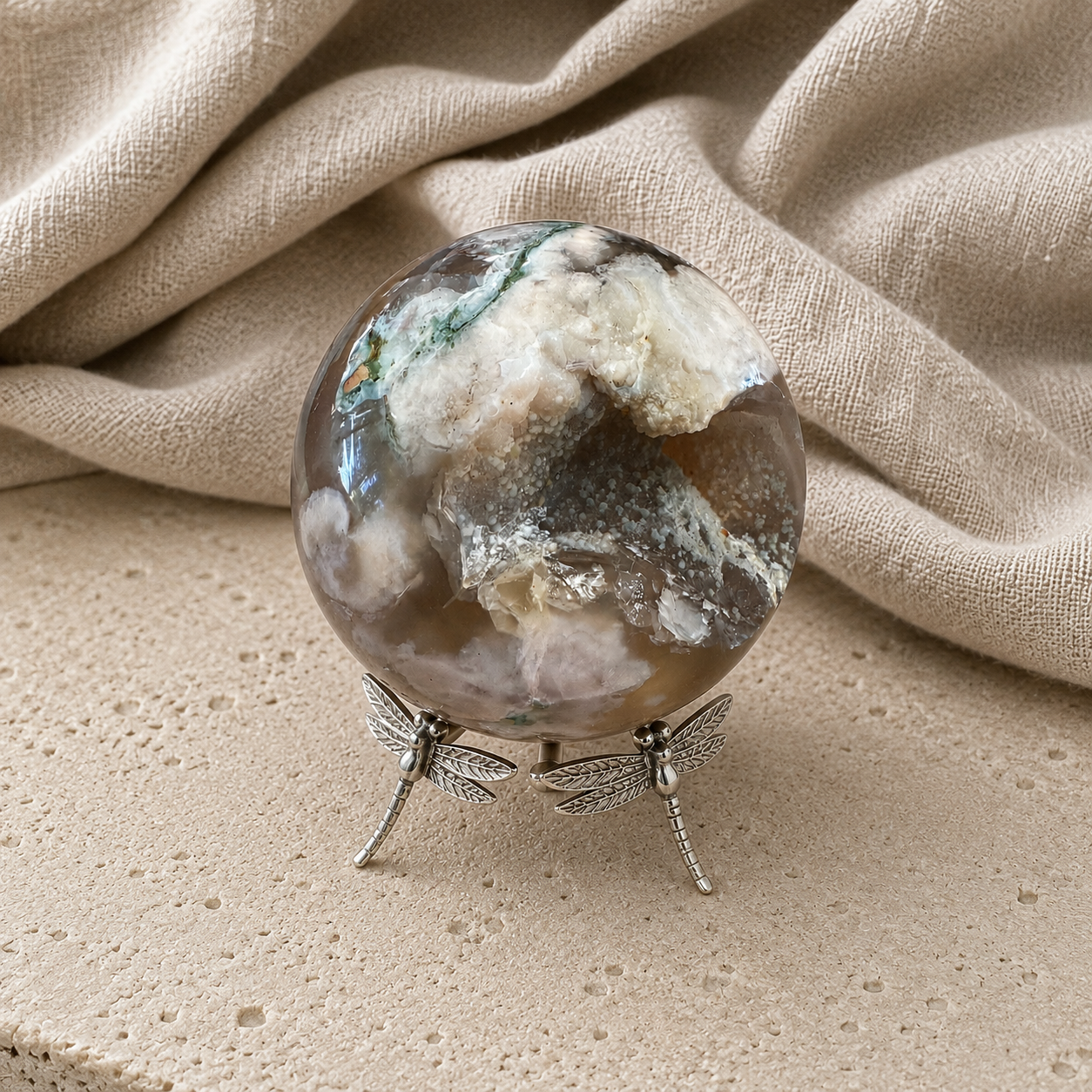 360: Flower Agate Sphere