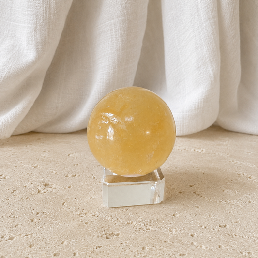 374 Honey Calcite Sphere