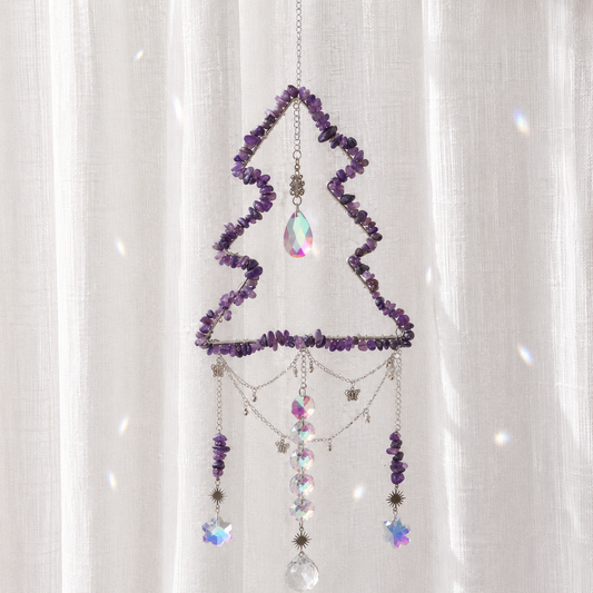 Amethyst Christmas Tree Suncatcher