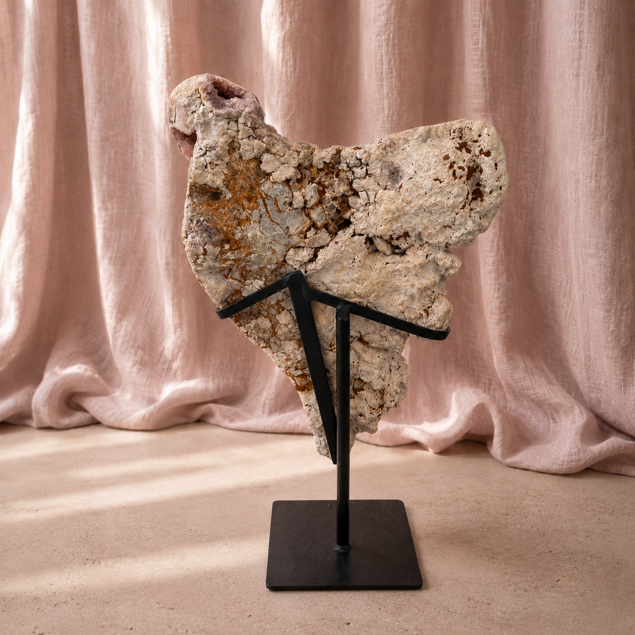 "Athena's Shield" Pink Amethyst Statement Slab