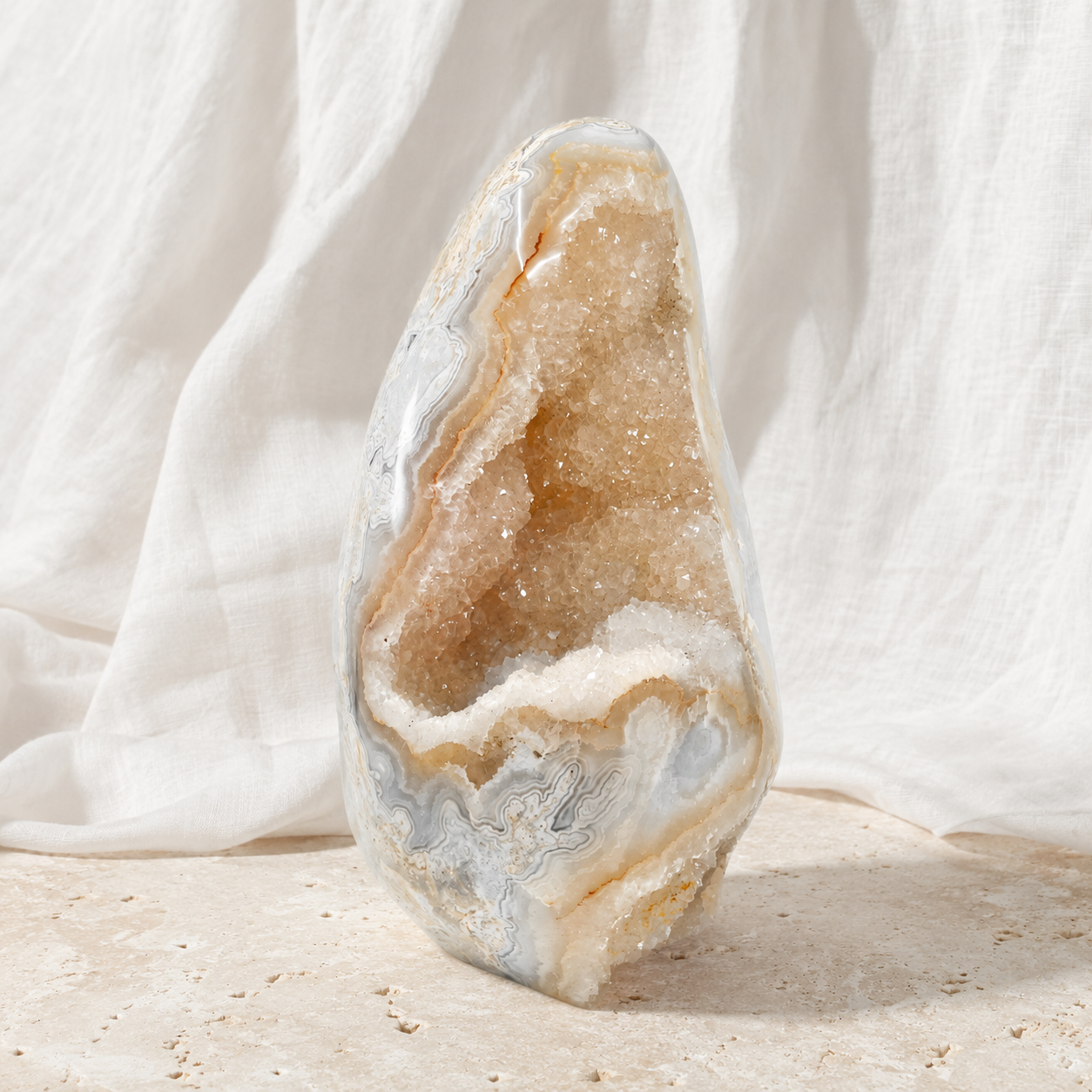 Blue Crazy Lace Agate Statement Piece