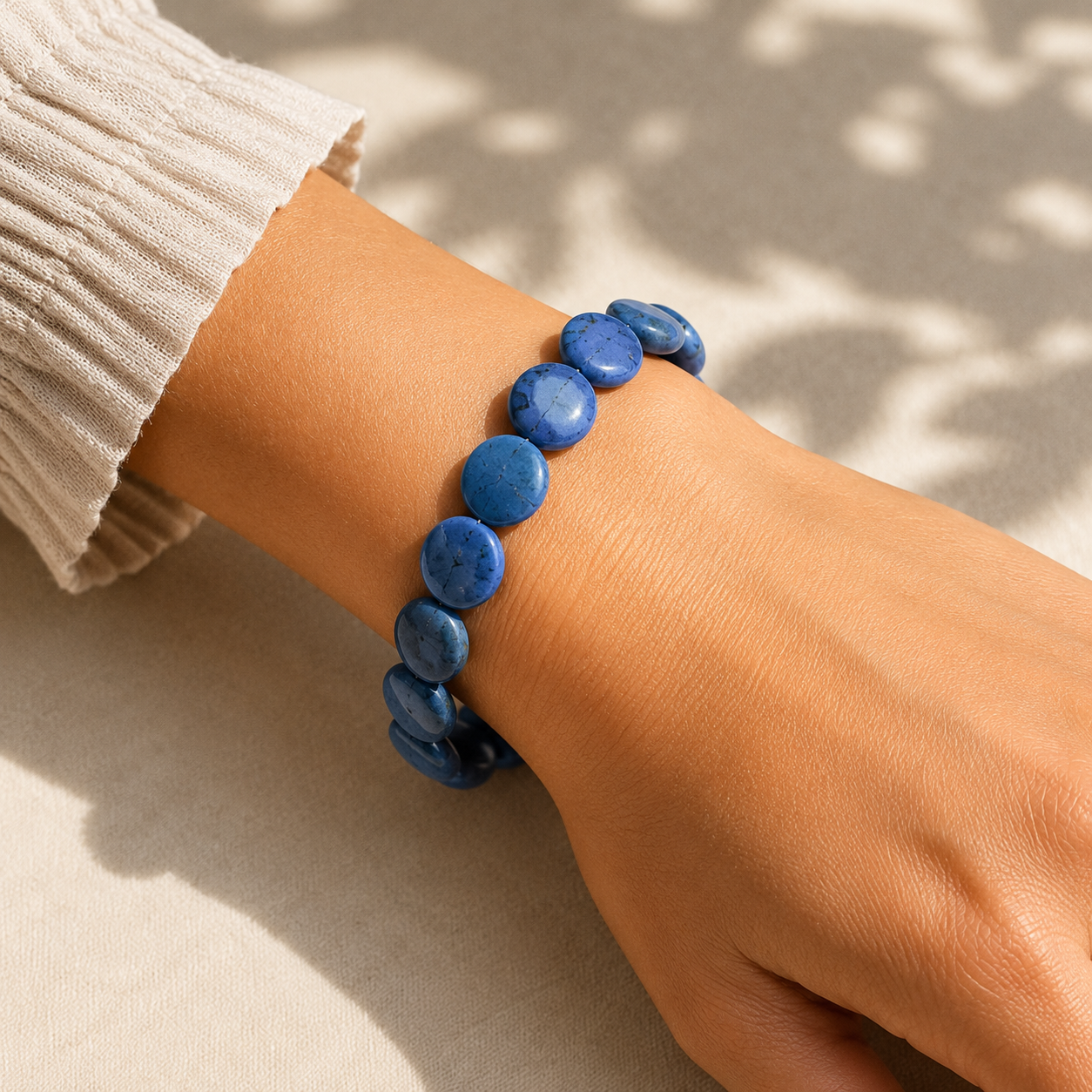 Blue Fossil Coral Bracelet