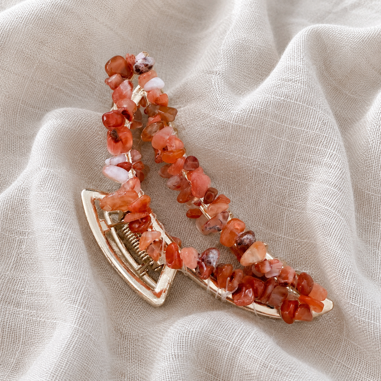 Carnelian Hair Clip