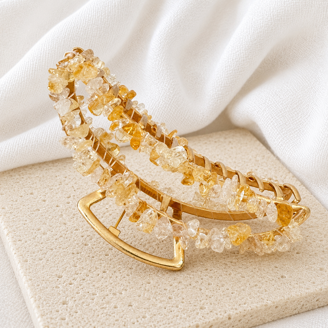 Citrine Banana Hair Clip