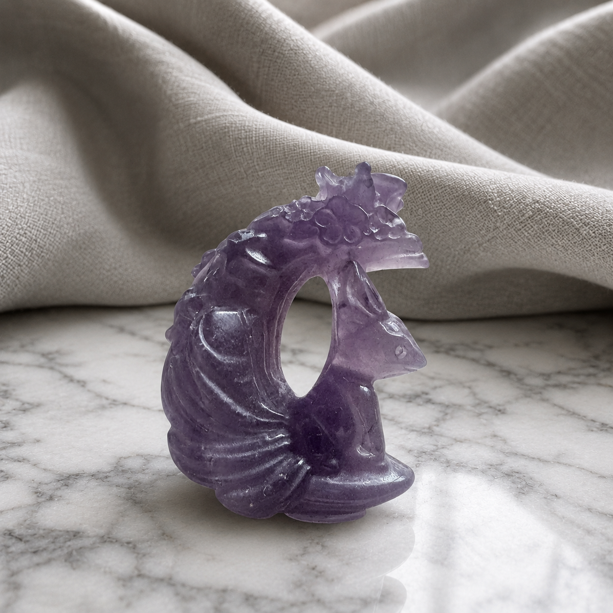 179: Purple Fluorite Fox & Moon