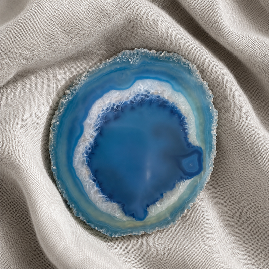 417: Dyed Blue Agate Slice