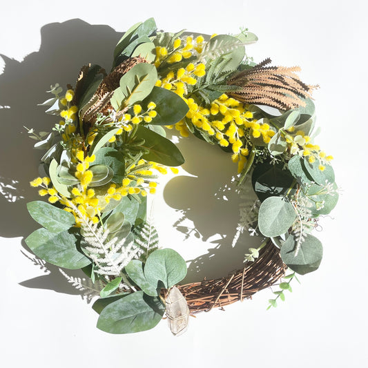 Clear Quartz Floral Wreath