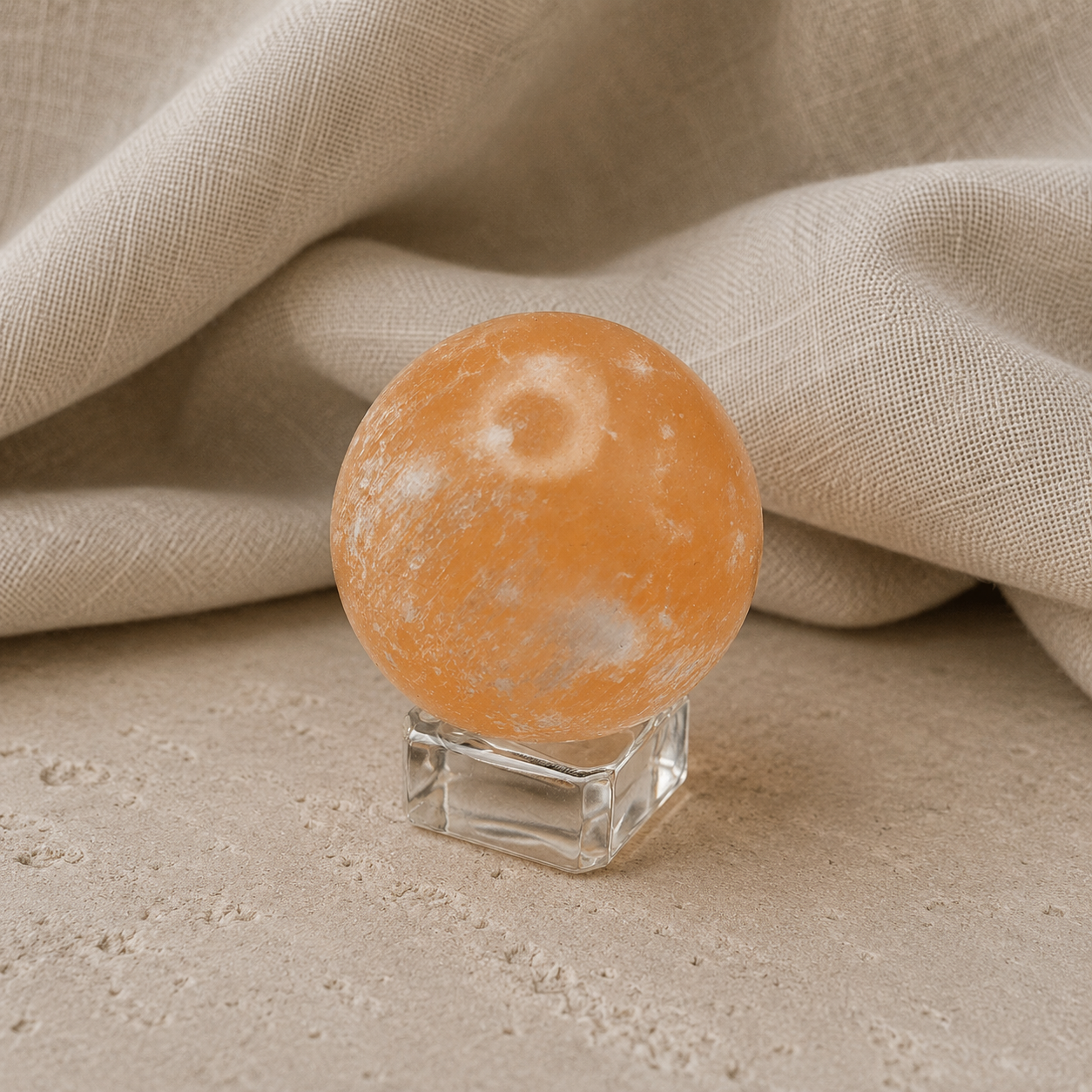228 Peach Selenite Sphere
