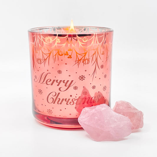 Rose Quartz Christmas Candles