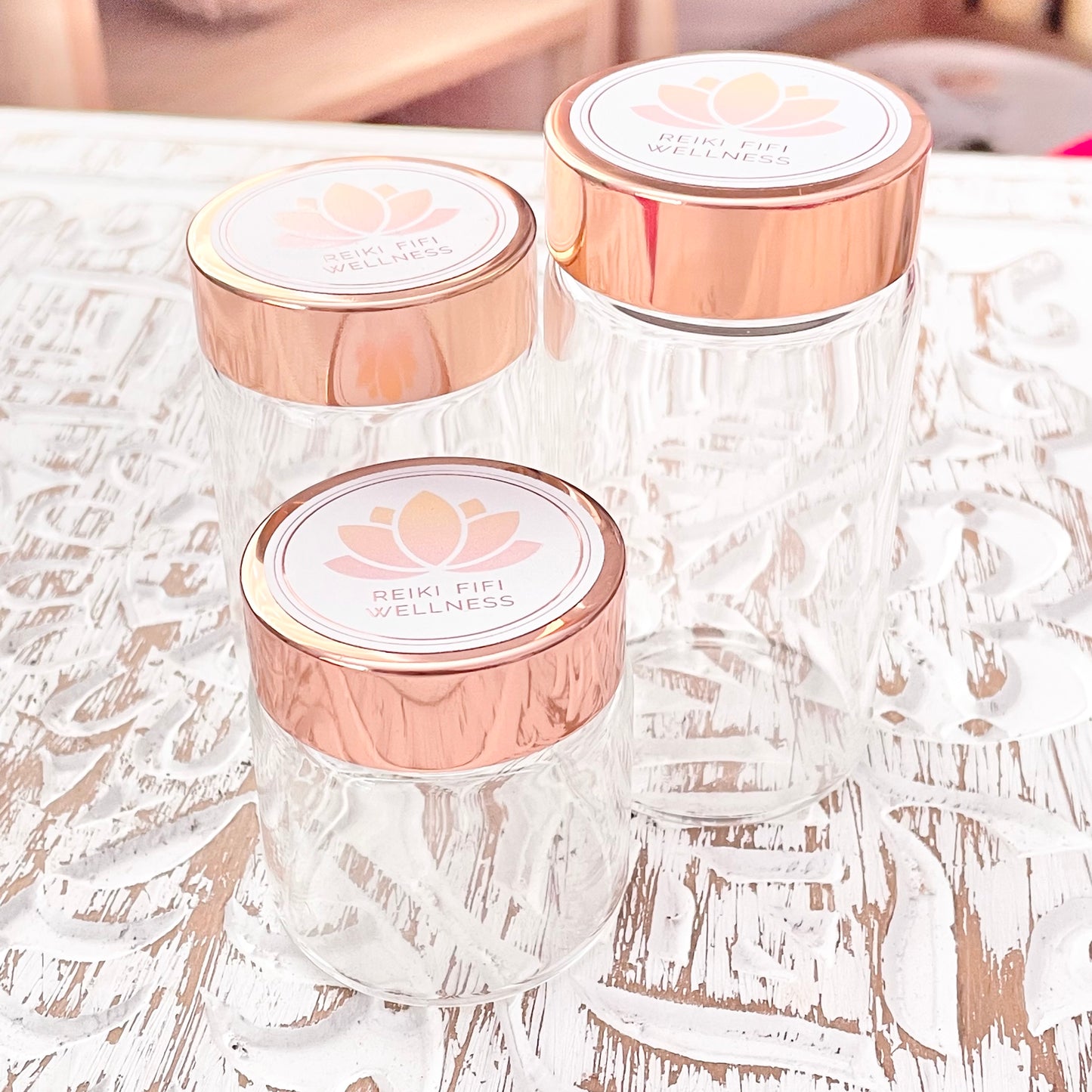 Rose Gold Mystery Crystal Jars